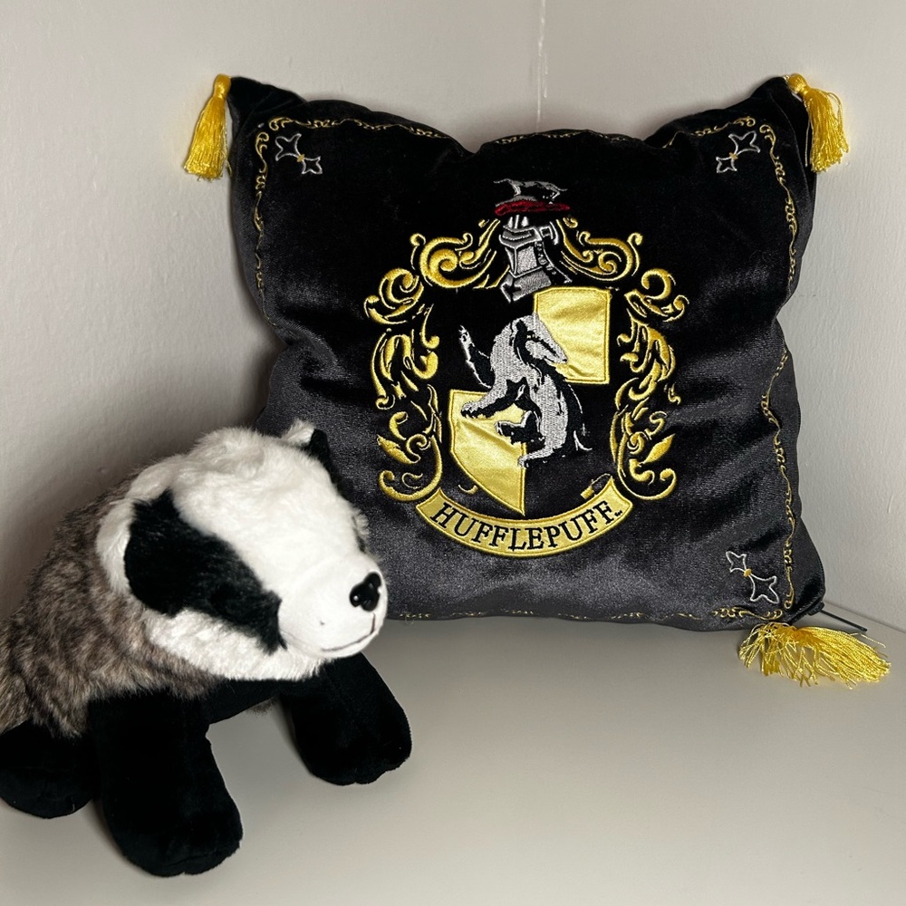 Harry Potter Hufflepuff House Throw Pillow and Mascot Plush